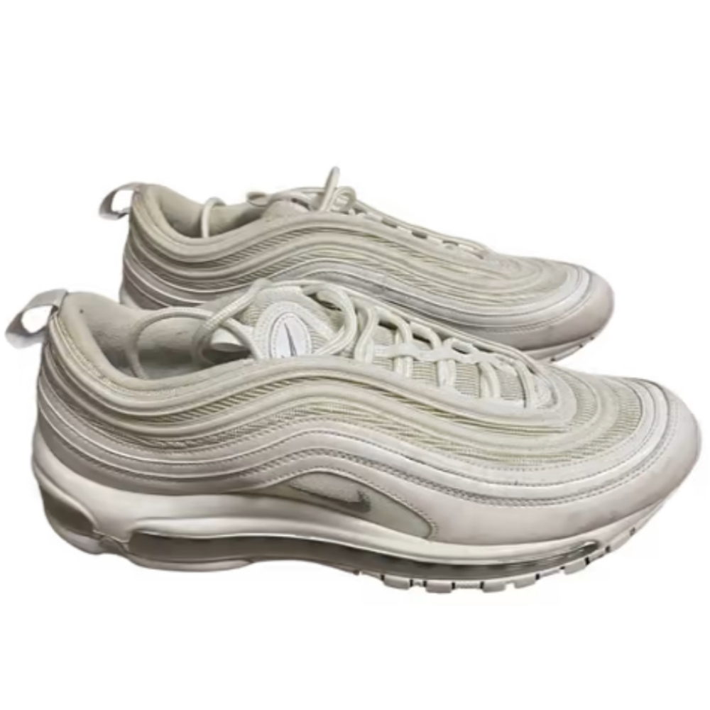 Nike Air Max 97 Trainees White Sneakers Size 7Y